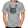 thumbnail image 3 of Youth Short Sleeve T-Shirt, Parent-child Outing Wear Tops, Easter Bunny Pattern, Comfort Tee, Multi-Size, Grey, 3 of 15
