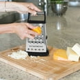 Zekpro Cheese Grater, 4Sided Stainless Steel Box Grater, Foods
