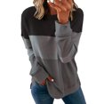thumbnail image 4 of idosla Womens Casual Fashion Sweatshirts Loose Pullover Sweatshirt Long Sleeve Crewneck Tops (Black, 3XL), 4 of 4