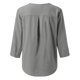 thumbnail image 4 of Xuyuer Womens Long Sleeve Button Down Casual And Fashionable Solid Color Shirt Blouse Loose Fit Casual V-Neck Tops, 4 of 4