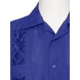 thumbnail image 2 of Gentlemens Collection Embroidered Guayabera Shirts for Men - guayaberas para Hombres French Blue 3X, 2 of 4