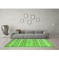 thumbnail image 3 of Ahgly Company Machine Washable Indoor Rectangle Abstract Green Modern Area Rugs, 2' x 5', 3 of 4