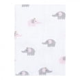thumbnail image 3 of Hudson Baby Infant Girl Cotton Flannel Burp Cloths Bundle, Pink Gray Elephant, One Size, 3 of 7