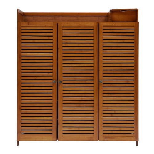Shoe Organizer Closet Cabinet Wood Shoe Storage Rack Entryway Shoe Cabinet