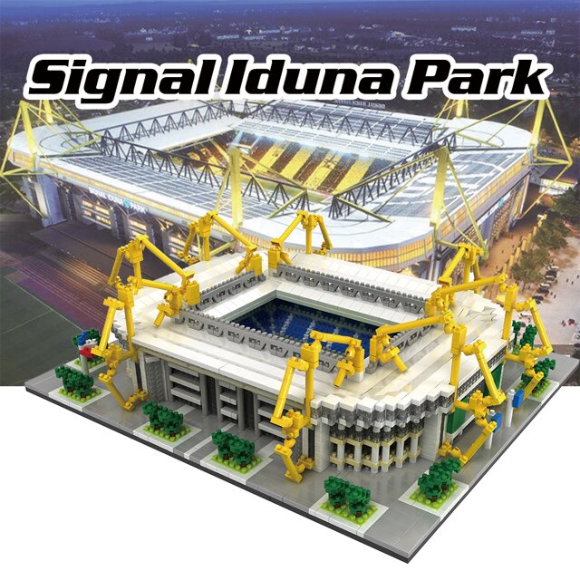 9912-4 Kit de bloques de construcción atómicos para estadio de fútbol Signal Iduna Park