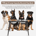 thumbnail image 3 of Metal Elevated Dog Bowls, 17in Tall Raised Dog Bowl Stand, Dog Food Bowls with 3000ml Stainless Steel Bowls and Sprill Proof Mat for Extra Large Dogs, Dog Food & Water Bowls, 3 of 8