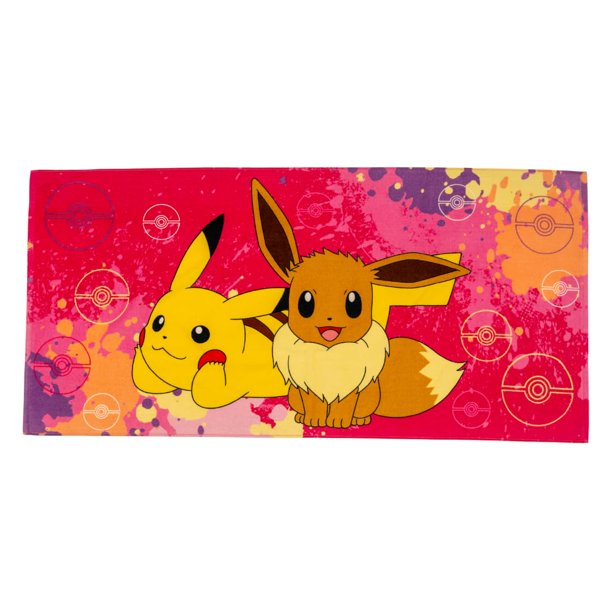 Toalla Franco Pokémon Girl Anime Kids, algodón, 147 x 71 cm
