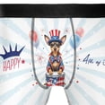 thumbnail image 4 of Happy 4th of July Patriotic Miniature Pinscher Marching Band Uniform Balloons Fireworks All Over Print Boxer Briefs Underwear for Men Dad Mini Pin Dog Lover - 13009, 4 of 6