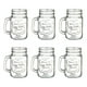 thumbnail image 1 of Juego de 6 Tarros Frascos estilo Mason Jar Vintage Vidrio Labrado 480 Ml Color Transparente Sin tapa para Bebidas y Jugos, 1 of 5