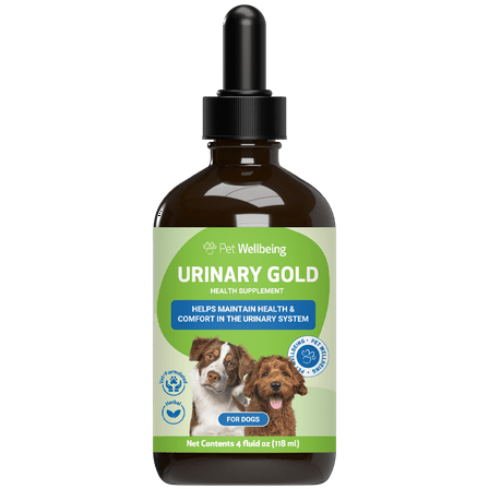 Pet Wellbeing - Urinary Gold for Dogs - Natural Support for Canine Urinary Tract Health - 4oz (118ml)