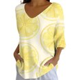 thumbnail image 2 of Endives Women's Elegant Shirts 3/4 Length Sleeve Casual Loose with Round Neck Shirts Womens Tops 2025, 2 of 6