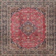 thumbnail image 1 of Ahgly Company Indoor Square Traditional Brown Red Persian Area Rugs, 3' Square, 1 of 6