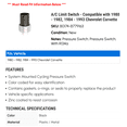 thumbnail image 2 of A/C Limit Switch - Compatible with 1980 - 1982, 1984 - 1993 Chevy Corvette 1981 1985 1986 1987 1988 1989 1990 1991 1992, 2 of 2