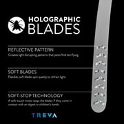 Treva Chemical Free Bug Fan Fly Deterrent with Holographic Blades to Clear Bugs, Mosquitoes, and Flies, Battery Powered Fly Fan - Black