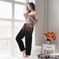 thumbnail image 4 of Uemuo Rose Gold Glitter1 Pattern Women's Wide Leg Palazzo Lounge Pants with Pockets Light Weight Loose Comfy Casual Pajama Pants-, 4 of 9