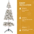 thumbnail image 6 of Makeatree 7FT Pre-Lit Snow Flocked Christmas Tree Artificial Pine Tree with 450 Lights, 6 of 13