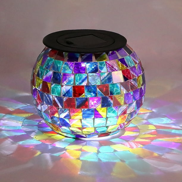 Mosaic Solar Lights MUMTOP Outdoor Decorative Solar Table Lamp