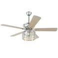 thumbnail image 5 of 52" Silver Crystal Ceiling Fan with 5 Reversible Blades, Light Kit, Remote Control and Pull Chain, 5 of 11