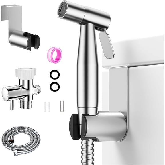 Handheld Bidet Sprayer for Toilet, Jet Sprayer for Toilet Muslim Shower, Adjustable Cloth Diaper Sprayer Bidets Attachment for Toilet, Toilet Bidet Sprayer with Bidet Hose for Feminine Wash