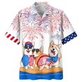 thumbnail image 5 of Camisetas estampadas en 3D con la bandera de EE. UU. a la moda para hombres, ropa divertida con estampado de perro y animal, camisetas hawaianas de manga corta para playa, vacaciones, Y2k, 5 of 5