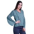 thumbnail image 2 of Moomaya Kurta Col Kurta Dentelle Détails Imprimé Manches Longues Tunique, 2 of 5
