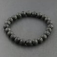thumbnail image 3 of EOEMY 4/6/8mm Black Lava Rock Stone Yoga Mala Beaded Charm Wrist Men Women Bracelets-6mm-Lava Stone, 3 of 7
