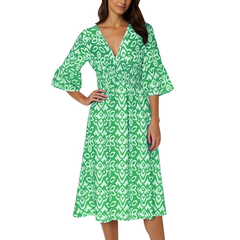 Levmjia Casual Dresses For Women Summer V-Neck Short Sleeve Flowy Polyester Lightweight Comfortable Knee-Length Party Beach Vacation Multi Colors - Walmart.com Levmjia Casual Dresses For Women Summer V-Neck Short Sleeve Flowy Polyester Lightweight Comfortable Knee-Length Party Beach Vacation Multi Colors - Walmart.com