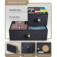 thumbnail image 5 of Sorbus Portable Drawer Organizers for Clothes, Blankets, Linens, Toys, Rustic Black, 5 of 6
