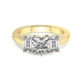 thumbnail image 4 of IGI Certified 5 Carat Heart Shape Lab Grown Diamond Engagement Ring | 14K Yellow Gold | Lauren Three stone Emerald Shape Side Lab Diamond Ring | FG-VS1-VS2 Quality Friendly Diamonds, 4 of 6