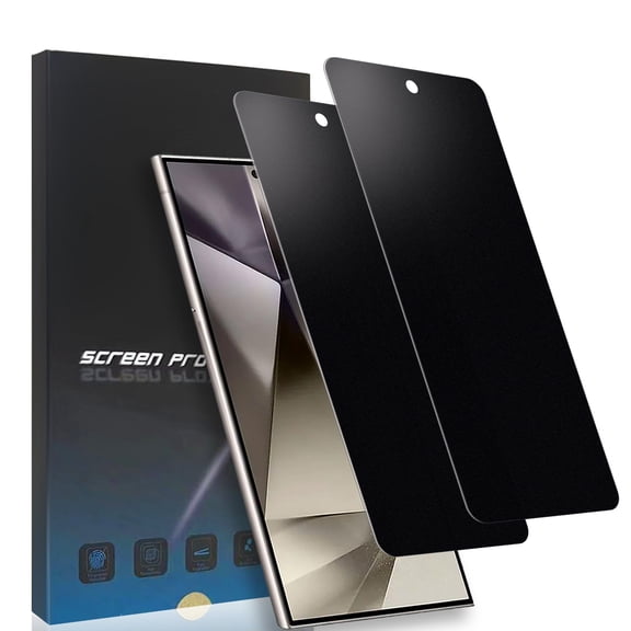 ZYQEEE 2 Pack Matte Privacy Screen Protector for Samsung Galaxy S24 Ultra - 6.8", Anti Glare, Anti Fingerprint, Anti Spy Tempered Glass,Support Finger ID Protective Glass