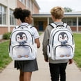 thumbnail image 2 of Jeiento Penguin 17 Inch Schoolbag Set 4-Piece Lunch Bag Pencil Case Water Bottle Holder Lightweight Large Capacity Backpack for Boys Girls Kids Elementary School, 2 of 7