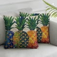 thumbnail image 3 of PIKWEEK Pillow Covers Summer Colorful Fresh Pineapple Tropical Fruit Cotton  Throw Pillow Case Cushion Cover Outdoor Home Couch Decorative Set of 2 Multiple specifications, 3 of 7