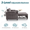 thumbnail image 4 of LINSY HOME Sofa Bed, Convertible Pull Out Couch Futon, Plush Corduroy Fabric Loveset for for Living Room, 4 of 11
