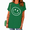Green, variant on UNISHE Women's Happy Flower Graphic Short Sleeve T-Shirts White Lightweight Spring Tops