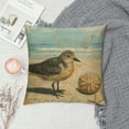 thumbnail image 2 of Ocean Beach Style Pillow Covers Cotton Linen Vintage Bird Pattern Decorative Pillowcase Mediterranean Theme Cushion Cover Home Decor Pillow Cover, 2 of 5