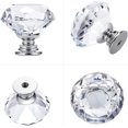 thumbnail image 2 of 25pcs 30mm Diamond Shape Crystal Drawer Handles Silver Base Dresser / Glass Cabinet Decorative Handles, 2 of 5