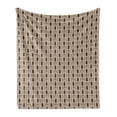 thumbnail image 1 of Abstract Soft Flannel Fleece Throw Blanket, Contemporary Geometric Zigzag Pattern, Cozy Plush for Indoor and Outdoor Use, 60" x 80", Beige Purpleblue, by Ambesonne, 1 of 5