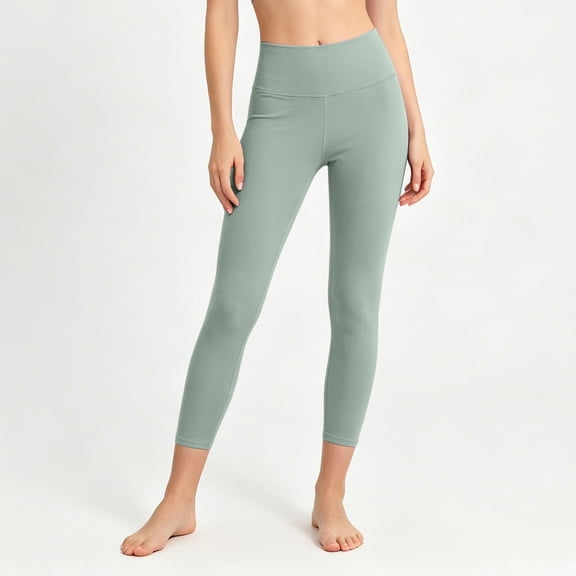 Xdegoge Women's Workout Capri Leggings High Waisted Tummy Control Yoga Pants Athletic Activewear Comfortable Flattering Stretch Bottoms for Gym Fitness Running