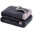 thumbnail image 1 of Manta de Franela Polar Reversible PiccoCasa para Cama Sofá Color Gris Ardesia 130 x 150 cm, 1 of 9