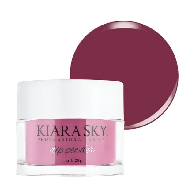 Kiara Sky Polvo de inmersión para uñas de larga duración, tonos morados, 1 oz de iris victoriano