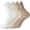 Various Beige, variant on 4 Pairs Cute Pilates Grip Socks for Women, Ruffle Non Slip Crew Grippy Yoga Socks with Bow for Gym Ballet Barefoot