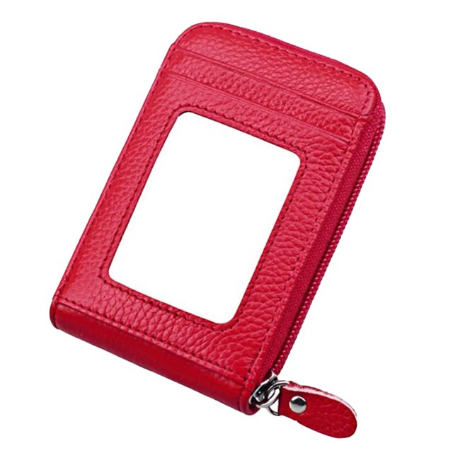 Bolsa para tarjetas Laklulu Organ, bolsa con cremallera para varias tarjetas, antiescaneo
