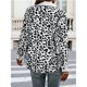 thumbnail image 5 of Chaqueta de con Estampado de Leopardo para Mujer, Blusa de Larga con Botones, Abrigo Informal de Otoño XXL, 5 of 6