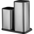 thumbnail image 4 of Portacuchillos y portautensilios - Organizador universal de utensilios de cocina y bloque de cuchillos de diseño rectangular moderno de acero inoxidable, 4 of 5