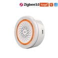 thumbnail image 2 of Tuya ZigBee Smart Siren Alarm Sound & Light Siren Temperature Humidity Sensor Home Security Alarm for Tuya,1x Smart Siren Alarm, 2 of 7