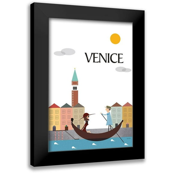 Tomas Design 11x14 Black Modern Framed Museum Art Print Titled - Venice