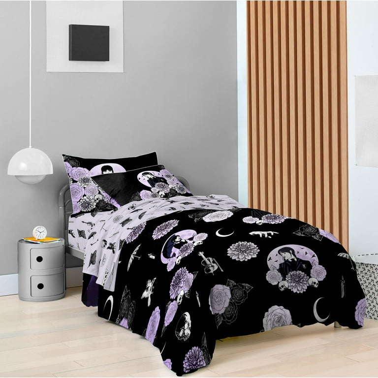 MGM Wednesday Addams Piece Twin/Full Size Kids Comforter Set