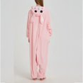 thumbnail image 4 of Pijamas de animales para adultos y mujeres, mono de conejo, ropa de dormir de lana rosa, disfraz de Cosplay, Kigurumi de una pieza, 4 of 4