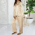 thumbnail image 2 of Clothing 2025 Women's Pajama Set, 2 Piece Lounge Outfits V Neck Y2K Sleep Set Fall Long Sleeve Long Pants With Pockets Pjs Set, 2 of 6