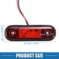 thumbnail image 4 of Unique Bargains Feu de Signalisation avant Arrière 3 LED Scellé pour Camion Véhicule Récréatif Van Lorry RV Plastique Rouge (Ensemble de 4), 4 of 7